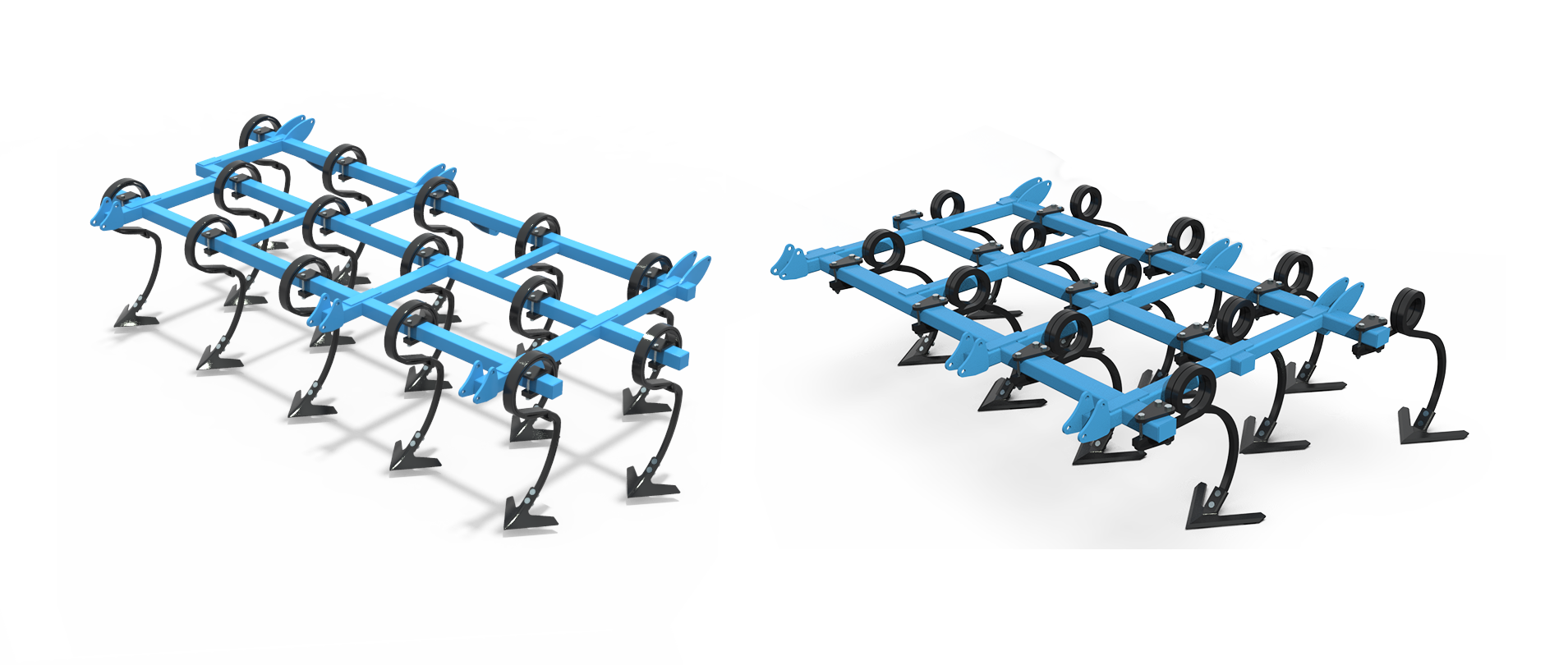 Секція з пружинними стійками які розміщені в три ряди